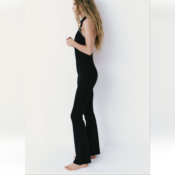 ZARA LONG HALTER JUMPSUIT - Picture 4 of 6